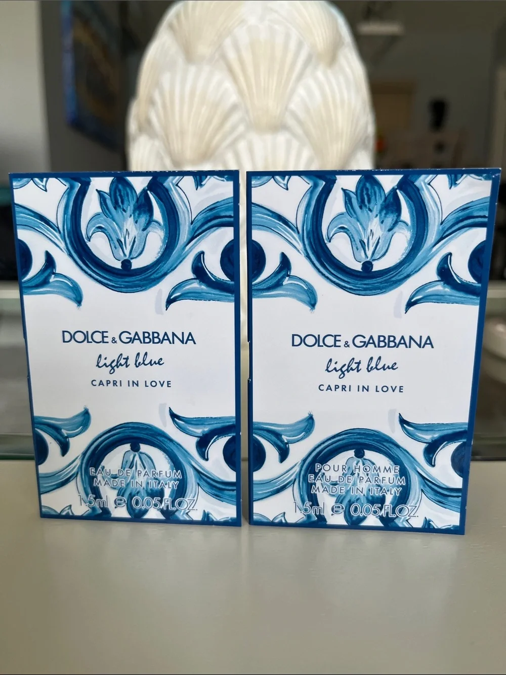 ✨ Capri In Love Dolce & Gabbana Light Blue Sample Duo NEW